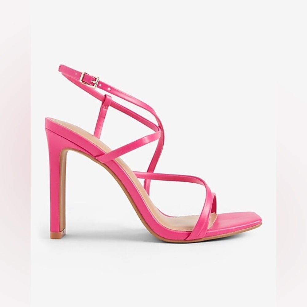 NWOT Express Strappy Heeled Sandals - Fuchsia - US Size 6